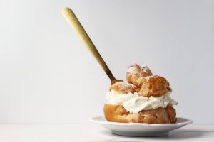 Choux pastry is a key component of profiteroles, among many other dishes.