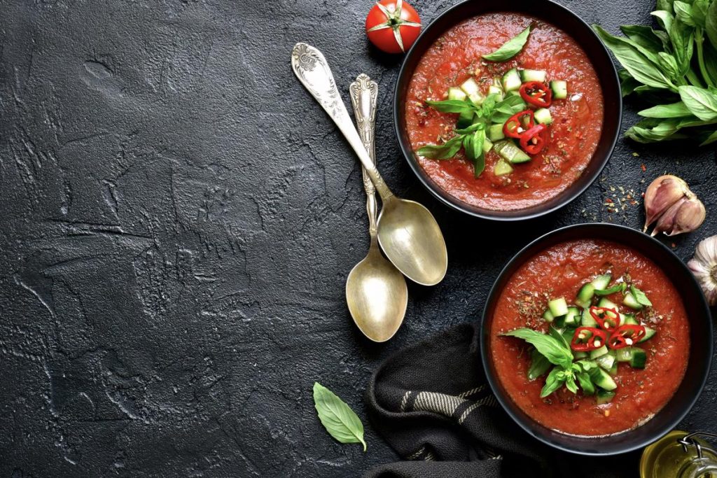 Gazpacho is the only soup we can stomach in the dog days of summer.